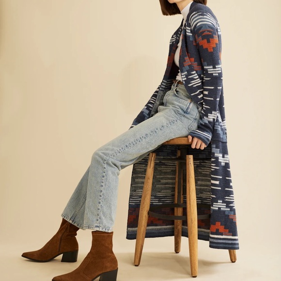 Pendleton Blue and Orange Patterned Cardigan - Picture 2 of 15